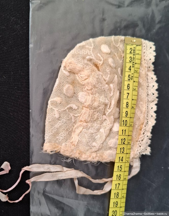 Антикварный чепчик Франция (фото 4)