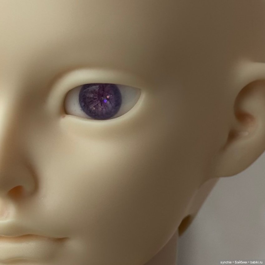 Глаза фиолетовые без зрачка с блёстками 14/5мм (фото 2)