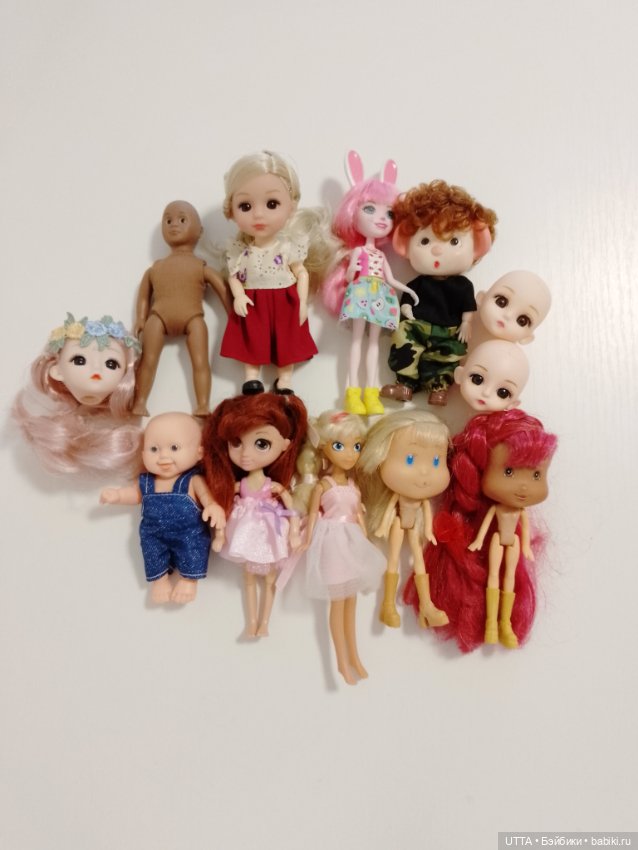 Лот разных мини кукол — Игровые куклы