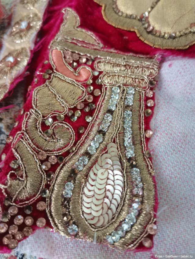 Фрагменты вышивки — Другое для антикварных кукол (фото 8)