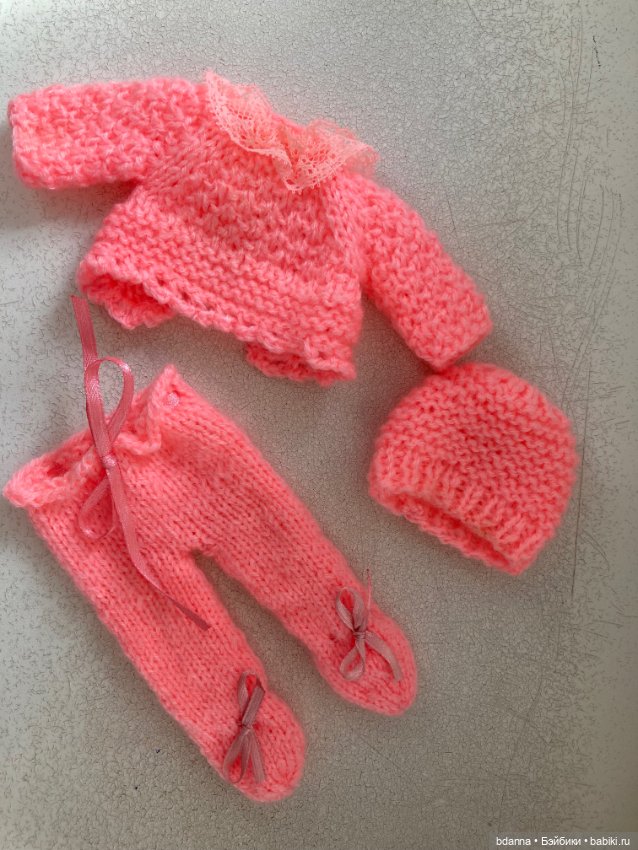 Вязанные комплекты для пупсов (фото 6)