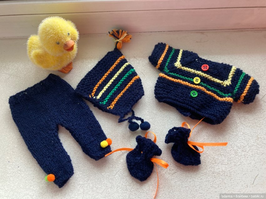 Вязанные комплекты для пупсов (фото 2)