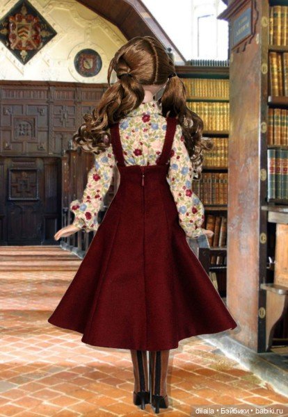 Выкройка PDF в натуральную величину / сарафан, блузка, берет для куклы Ellowyne Элловайн Тоннер 40см (фото 5)