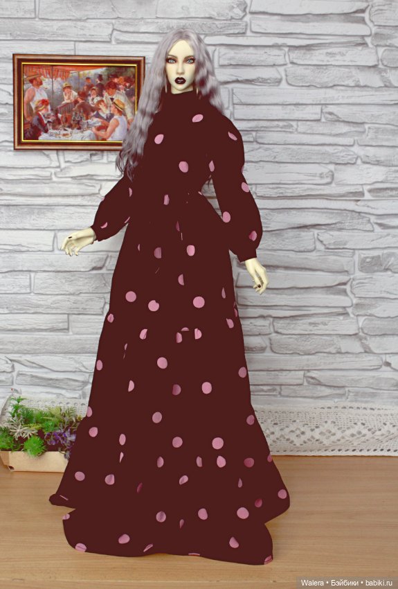 Платье на Dollshe Craft Beauty (26F CLASSIC MAXI – 65 см с маленькой грудью (фото 4)