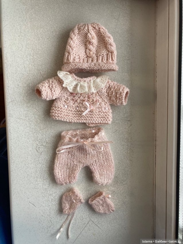 Вязанные комплекты на пупсят (фото 6)