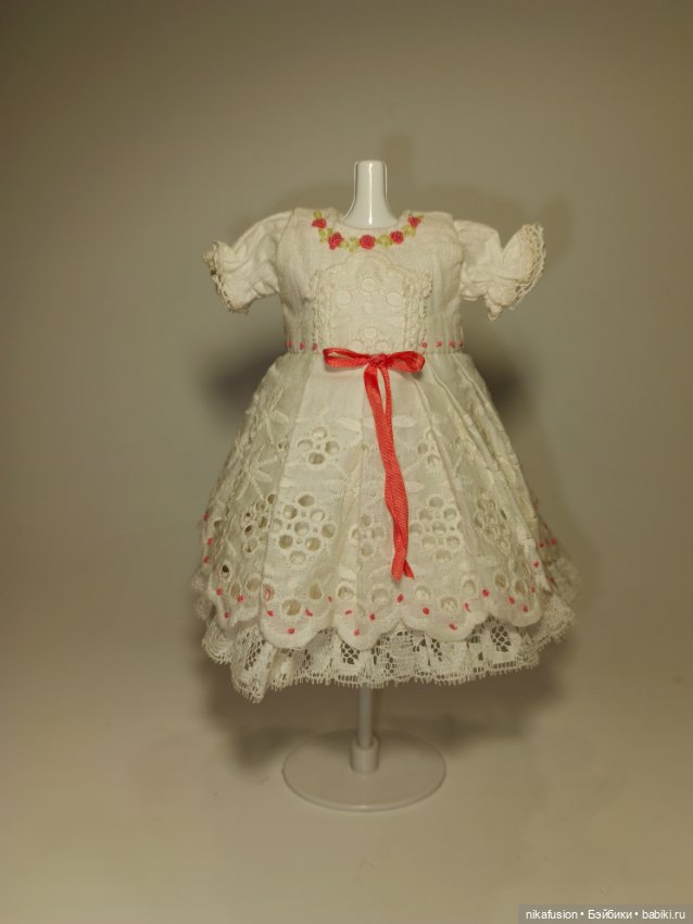 Платье на антикварную или винтажную куклу рост 20-22 см (фото 3)