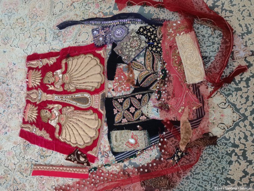 Фрагменты вышивки — Другое для антикварных кукол (фото 3)