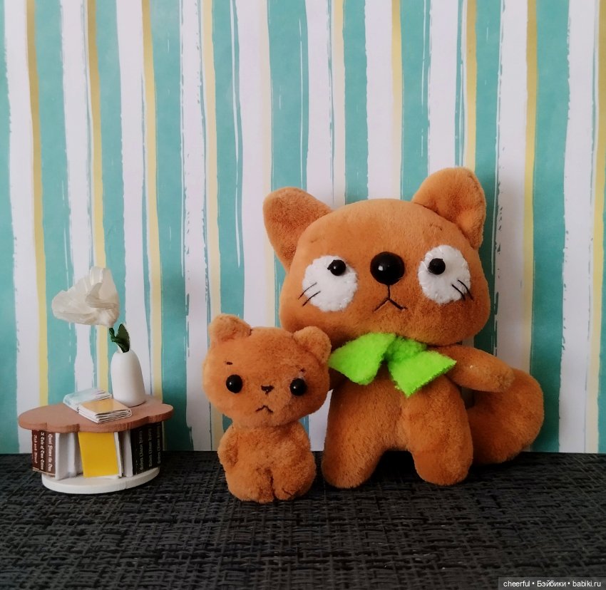 Кошка и котёнок ручной работы (фото 8)