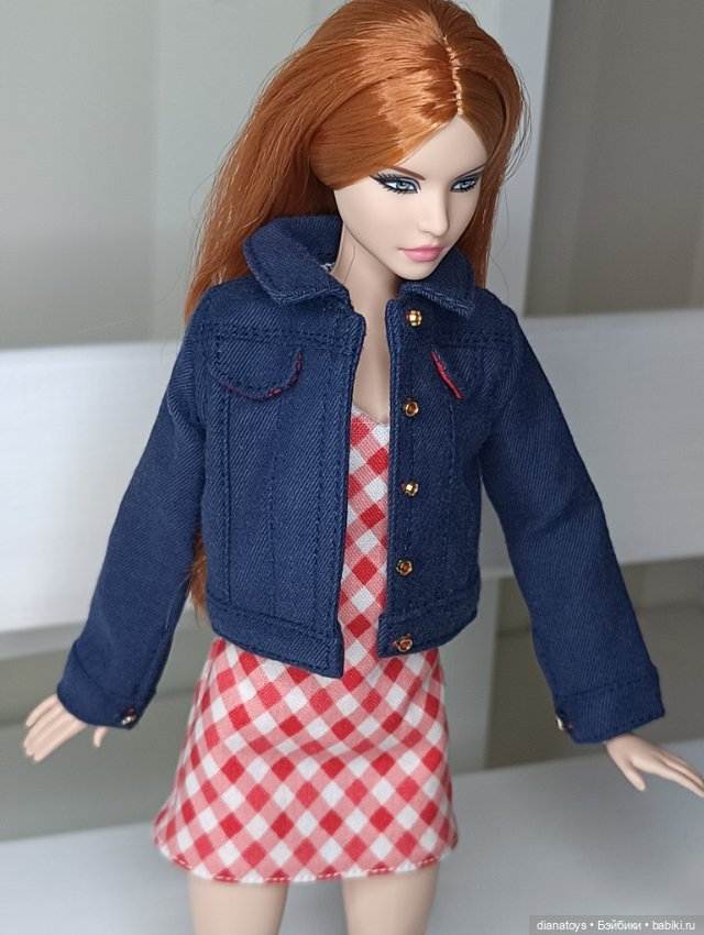 Одежда для Барби джинсовая куртка и мини платье