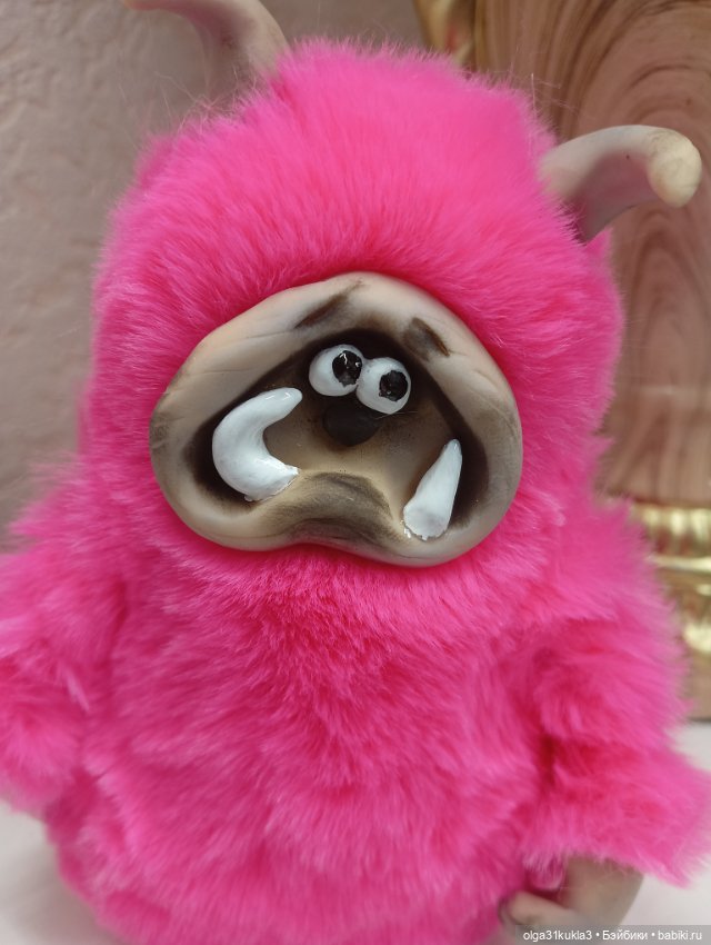 Розовый Монстрик — Авторские игрушки (фото 3)