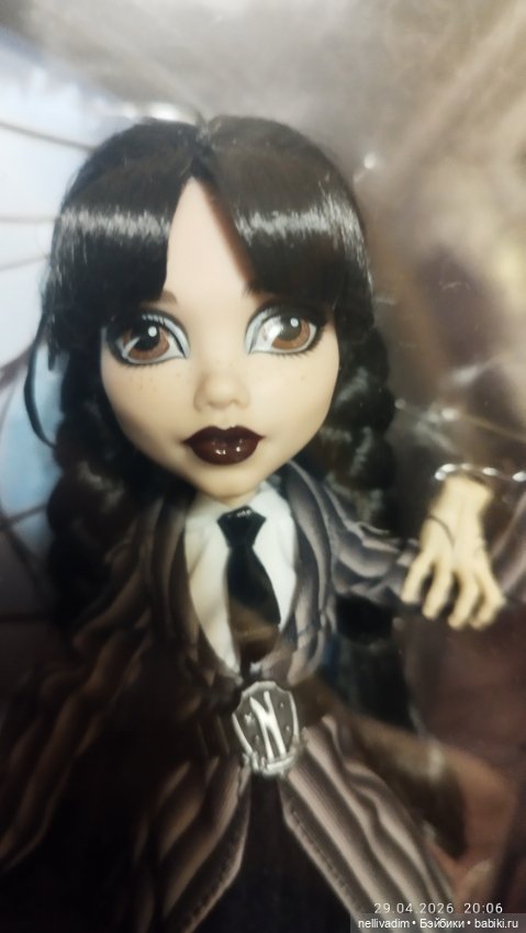Кукла Уэнсдэй Аддамс ( Wednesday Addams ) в школьной форме Монстер Хай ( Monster High )