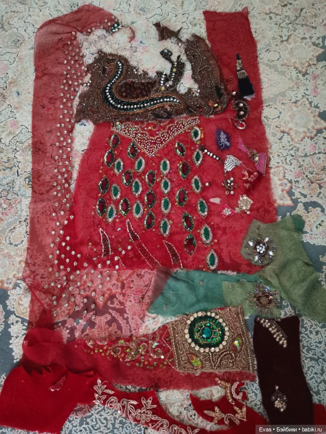 Фрагменты вышивки — Другое для антикварных кукол