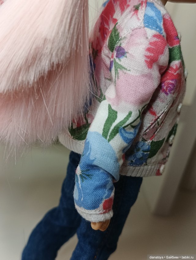 Одежда для кукол Блайз Джинсы бомбер майка (фото 3)