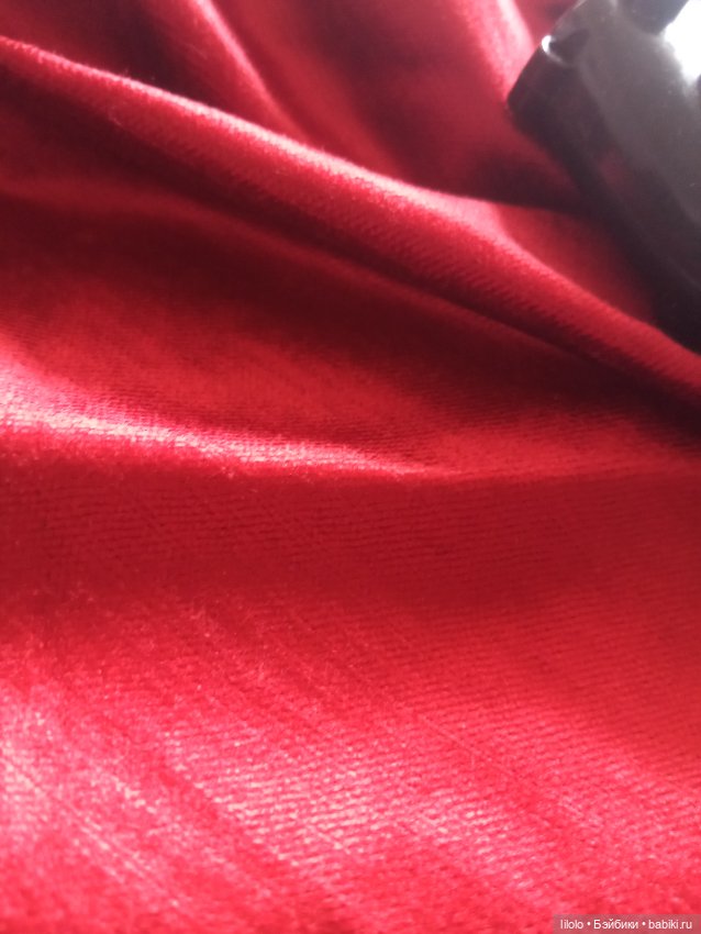 Бархат тонкий на хб основе для кукольного рукоделия (фото 2)