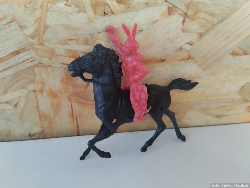 Индеец на коне — Винтажные куклы и игрушки детства