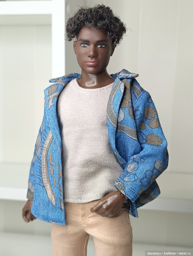 Комплект одежды для Кен качок Брюки рубашка и майка (фото 2)