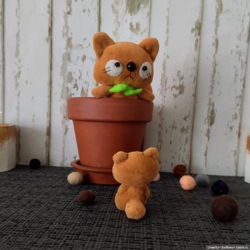 Кошка и котёнок ручной работы (фото 4)