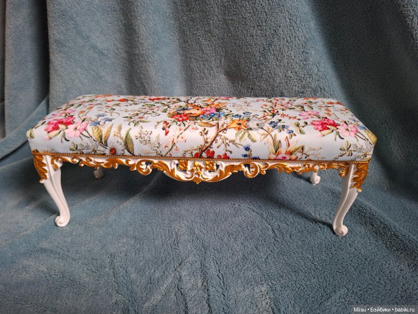 Банкетка для кукол 1/4, ручная работа (фото 5)