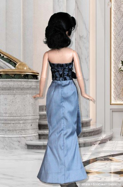 Выкройка PDF в натуральную величину / вечернее платье для куклы Ellowyne Элловайн Тоннер 40 см (фото 4)