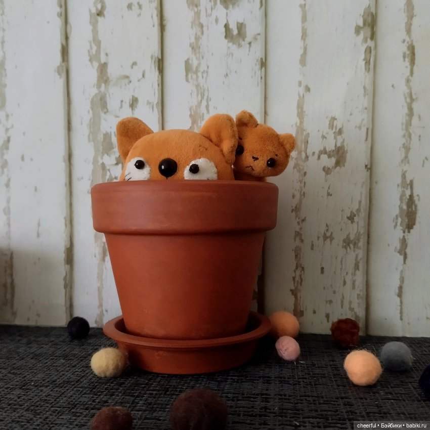 Кошка и котёнок ручной работы (фото 5)