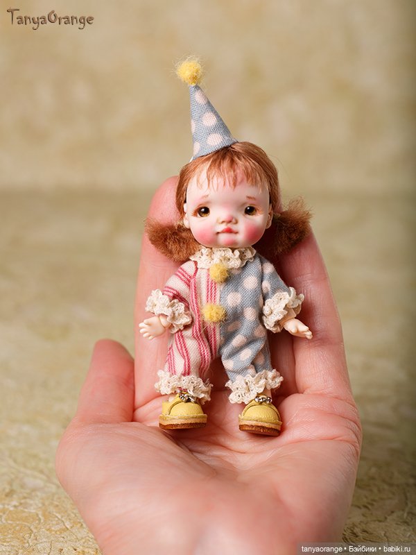Авторская миниатюрная кукла на теле мини YMY . Рост 8,5 см (фото 5)