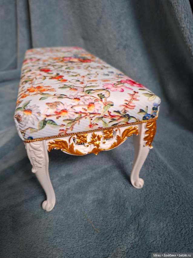 Банкетка для кукол 1/4, ручная работа (фото 8)