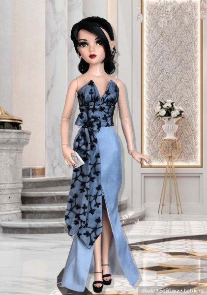 Выкройка PDF в натуральную величину / вечернее платье для куклы Ellowyne Элловайн Тоннер 40 см (фото 2)