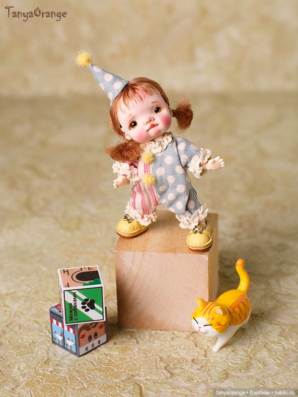 Авторская миниатюрная кукла на теле мини YMY . Рост 8,5 см (фото 2)