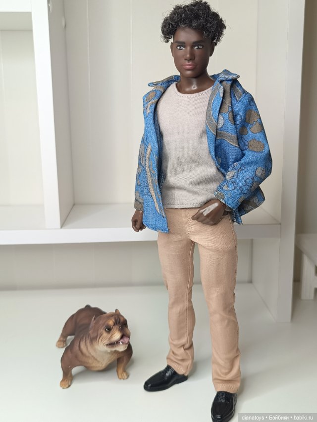 Комплект одежды для Кен качок Брюки рубашка и майка