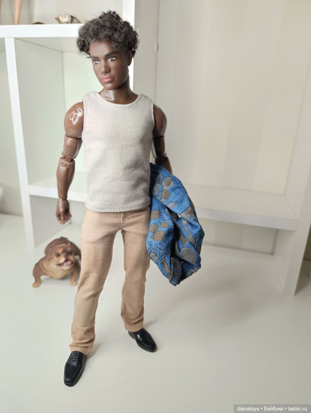 Комплект одежды для Кен качок Брюки рубашка и майка