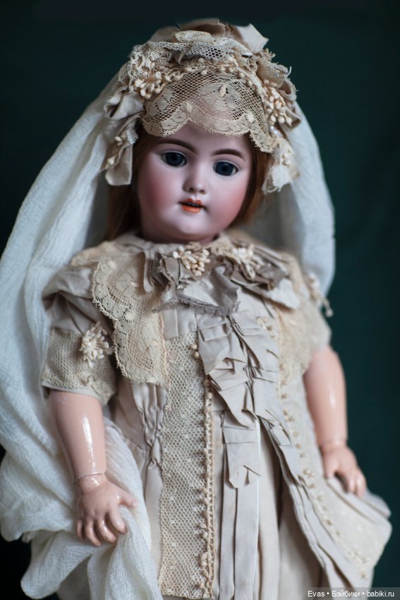 Свадебный Наряд для антикварной куклы (фото 3)