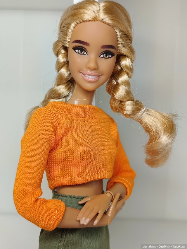 Одежда для Барби Юбка карандаш хаки и топик (фото 7)