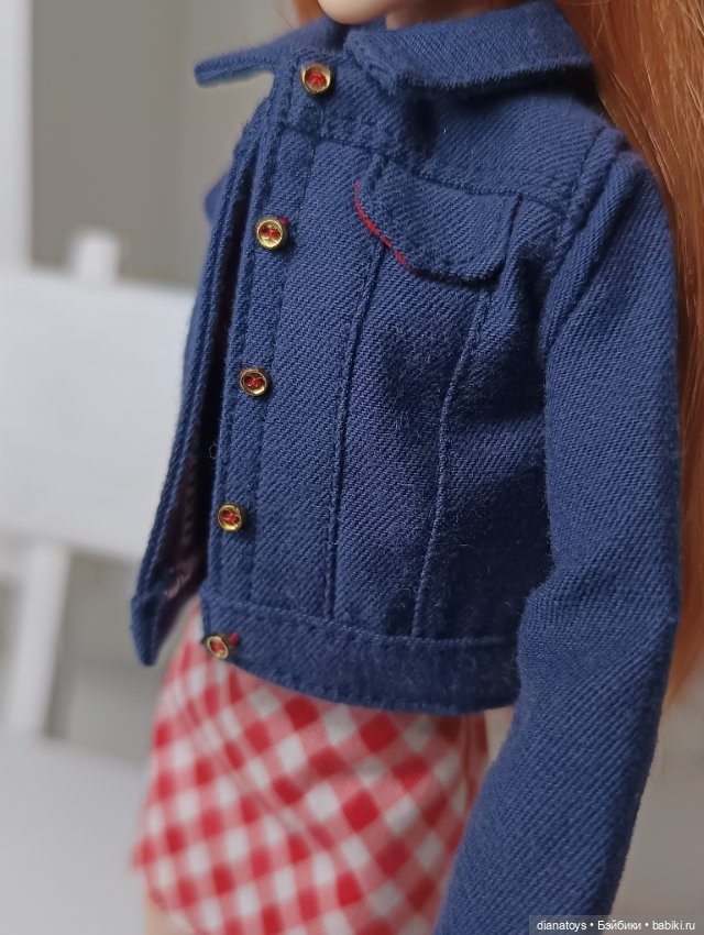 Одежда для Барби джинсовая куртка и мини платье (фото 3)