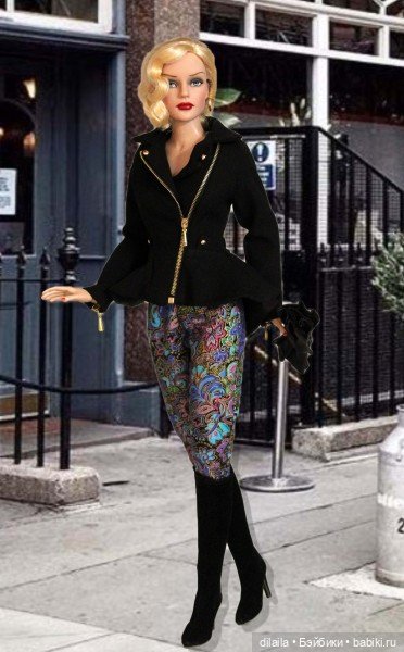 Выкройка PDF в натуральную величину / МотоСтиль, косуха, узкие брюки для кукол Тоннер Tonner 40-41см (фото 3)