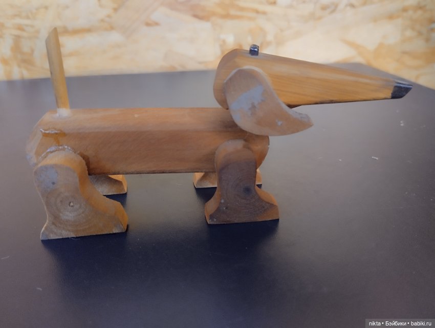 Деревянная собака такса Маленькая (фото 3)