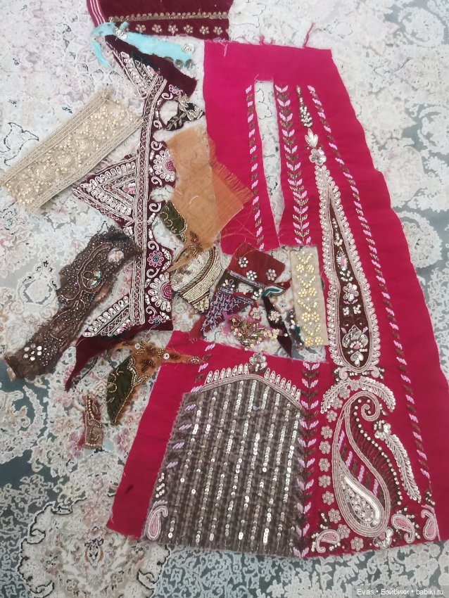 Фрагменты вышивки — Другое для антикварных кукол (фото 5)