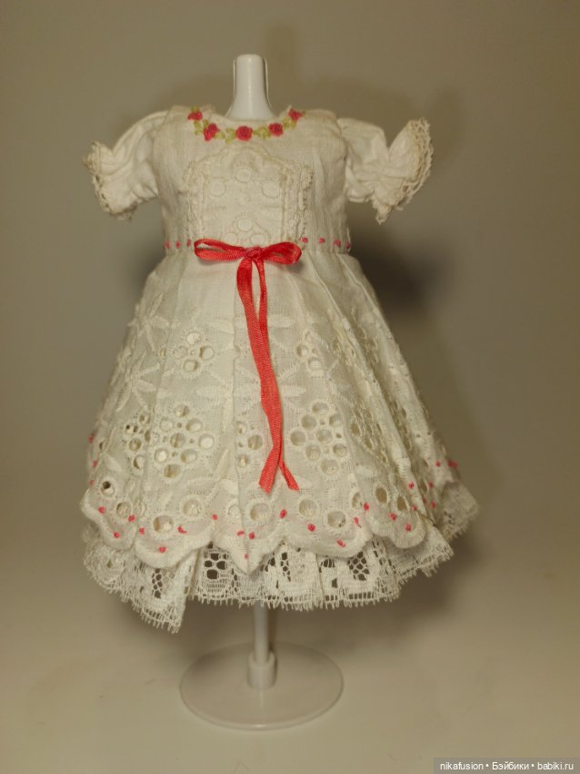 Платье на антикварную или винтажную куклу рост 20-22 см (фото 4)