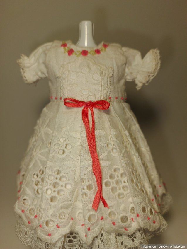 Платье на антикварную или винтажную куклу рост 20-22 см (фото 5)