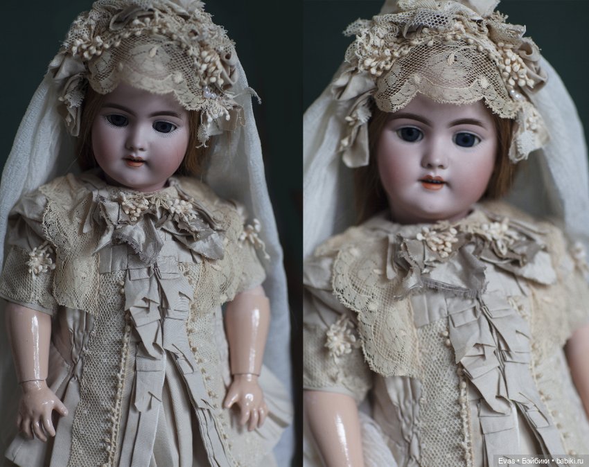 Свадебный Наряд для антикварной куклы (фото 4)