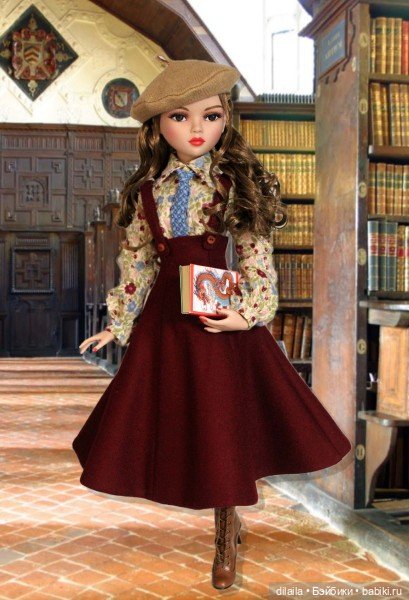 Выкройка PDF в натуральную величину / сарафан, блузка, берет для куклы Ellowyne Элловайн Тоннер 40см (фото 4)