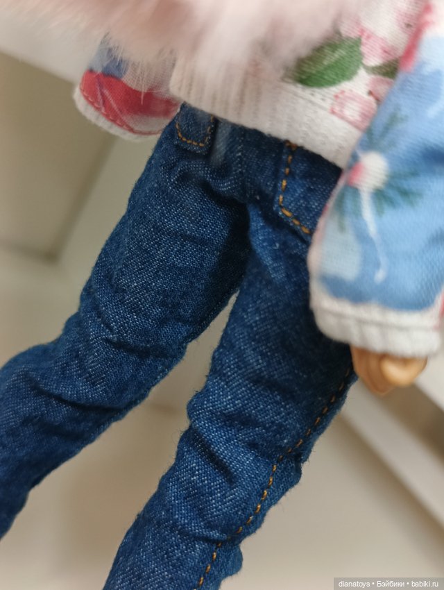 Одежда для кукол Блайз Джинсы бомбер майка (фото 4)