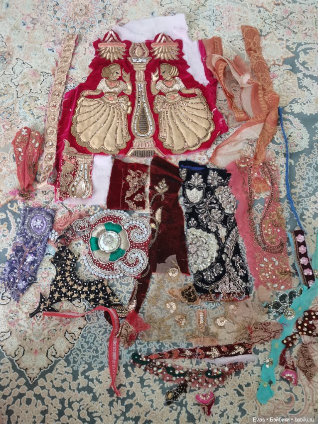 Фрагменты вышивки — Другое для антикварных кукол (фото 7)