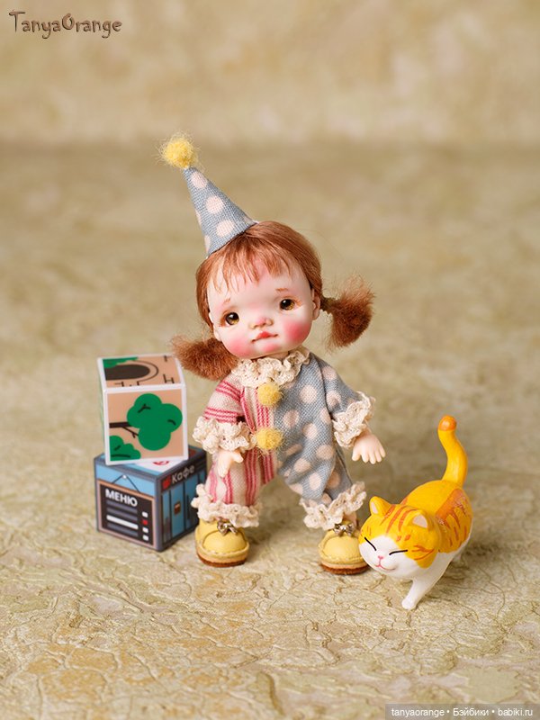 Авторская миниатюрная кукла на теле мини YMY . Рост 8,5 см (фото 4)
