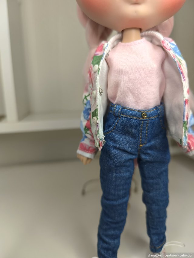 Одежда для кукол Блайз Джинсы бомбер майка (фото 2)