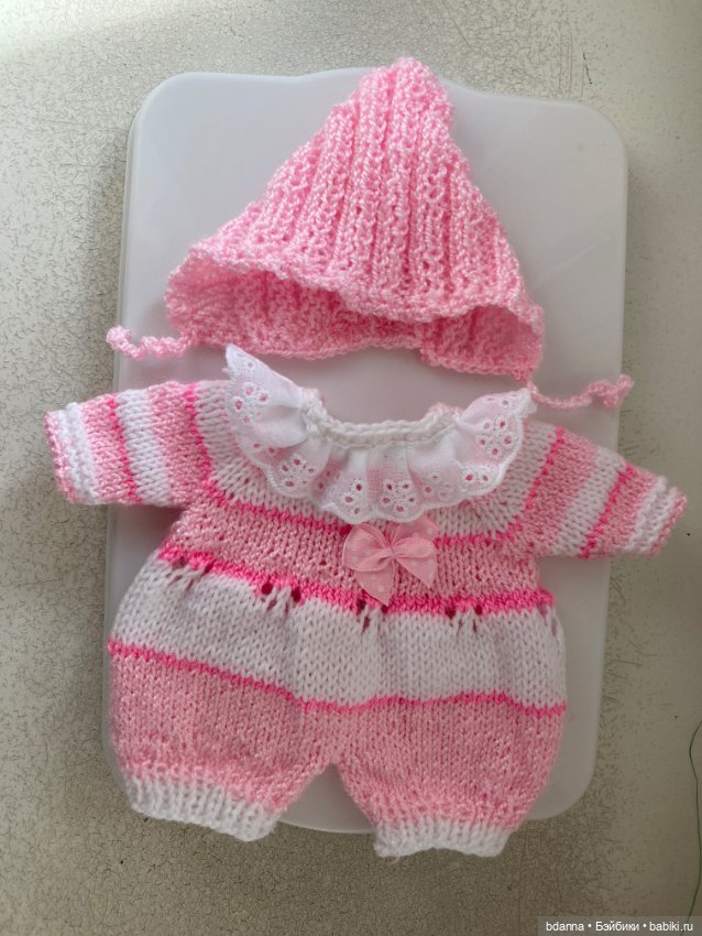 Вязанные комплекты для пупсов (фото 4)
