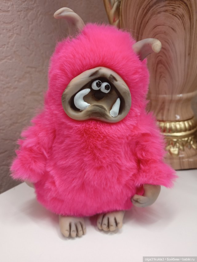 Розовый Монстрик — Авторские игрушки (фото 2)