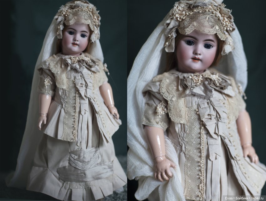 Свадебный Наряд для антикварной куклы (фото 2)