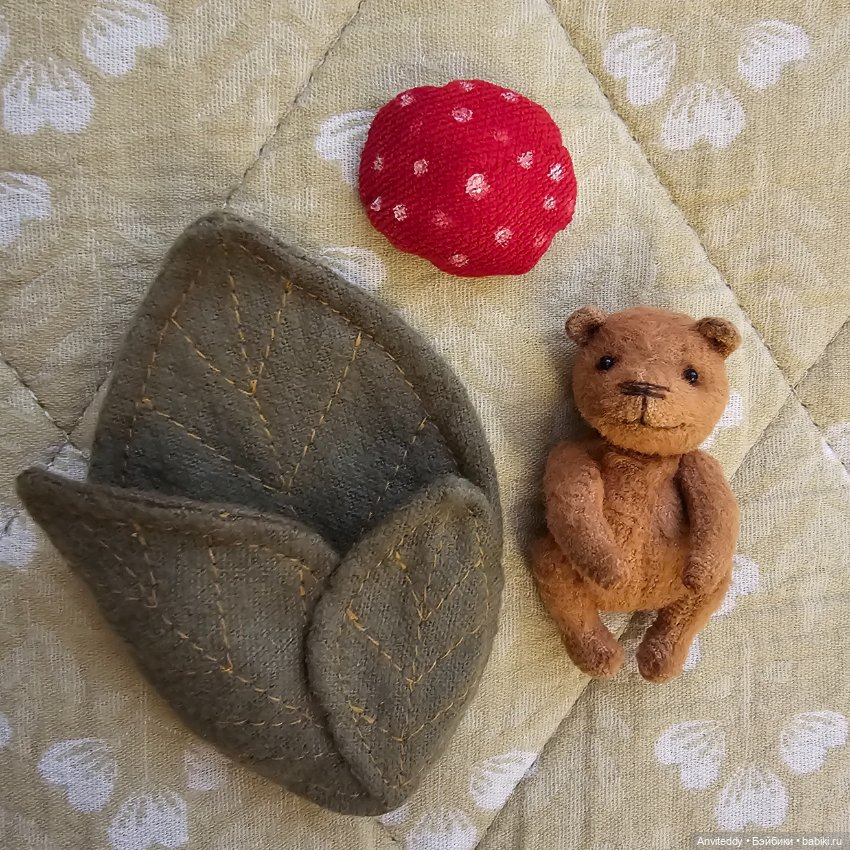 Микро мишка-мухоморчик — Авторские игрушки (фото 5)