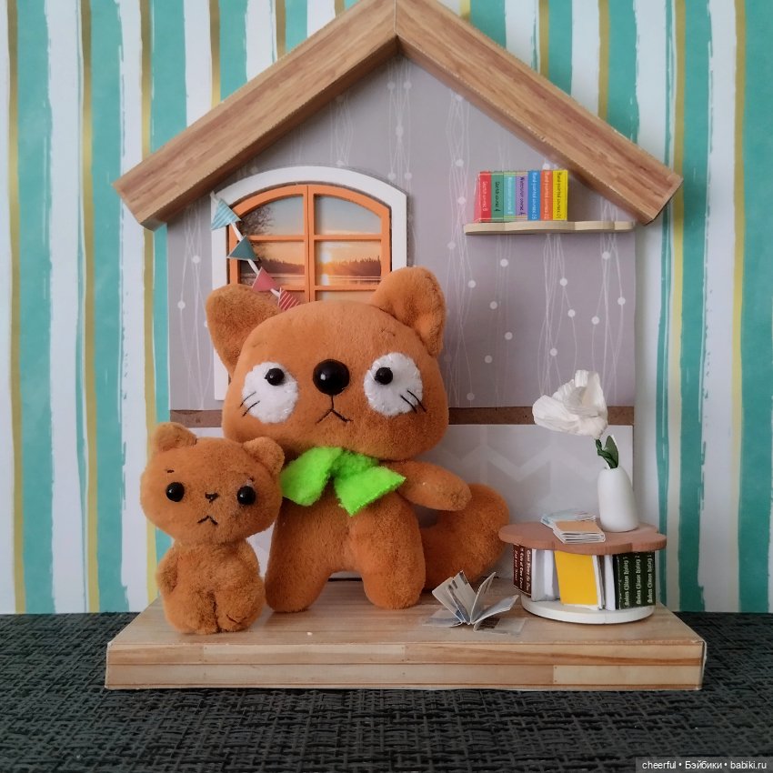 Кошка и котёнок ручной работы (фото 7)