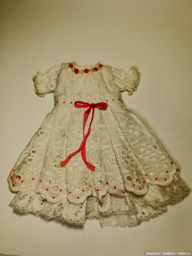 Платье на антикварную или винтажную куклу рост 20-22 см (фото 6)